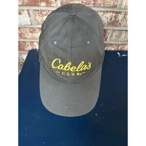 Cabela's Club Hat One Size Adjustable Baseball Cap Embroidered Logo Gray Canvas